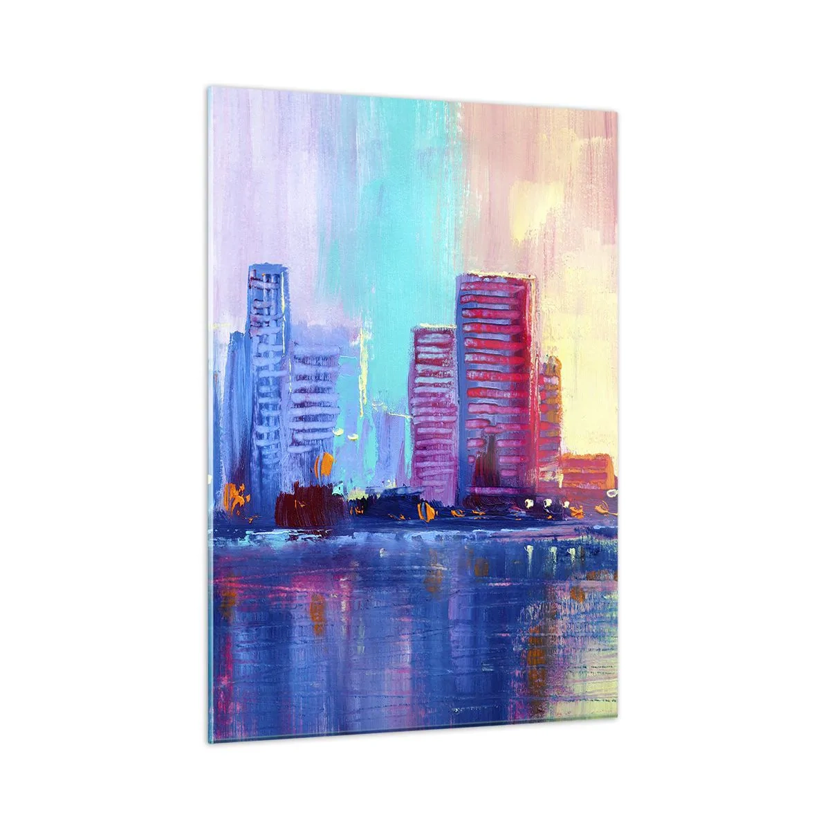 Obraz na skle - Vykúpané vo farbách - 50x70 cm