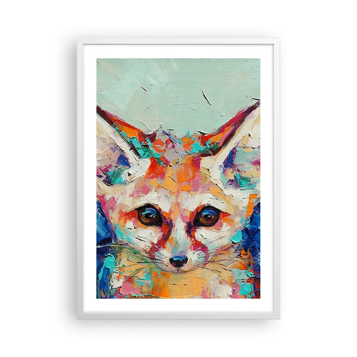 Plagát v bielom ráme - Ste na mňa pripravení? - 50x70 cm