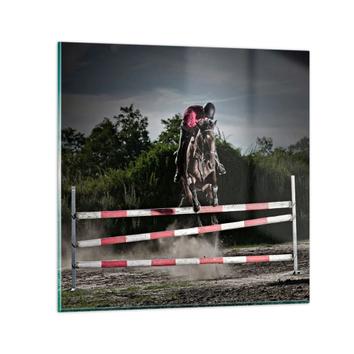 Obraz na skle - Spoločne pre víťazstvo - 40x40 cm