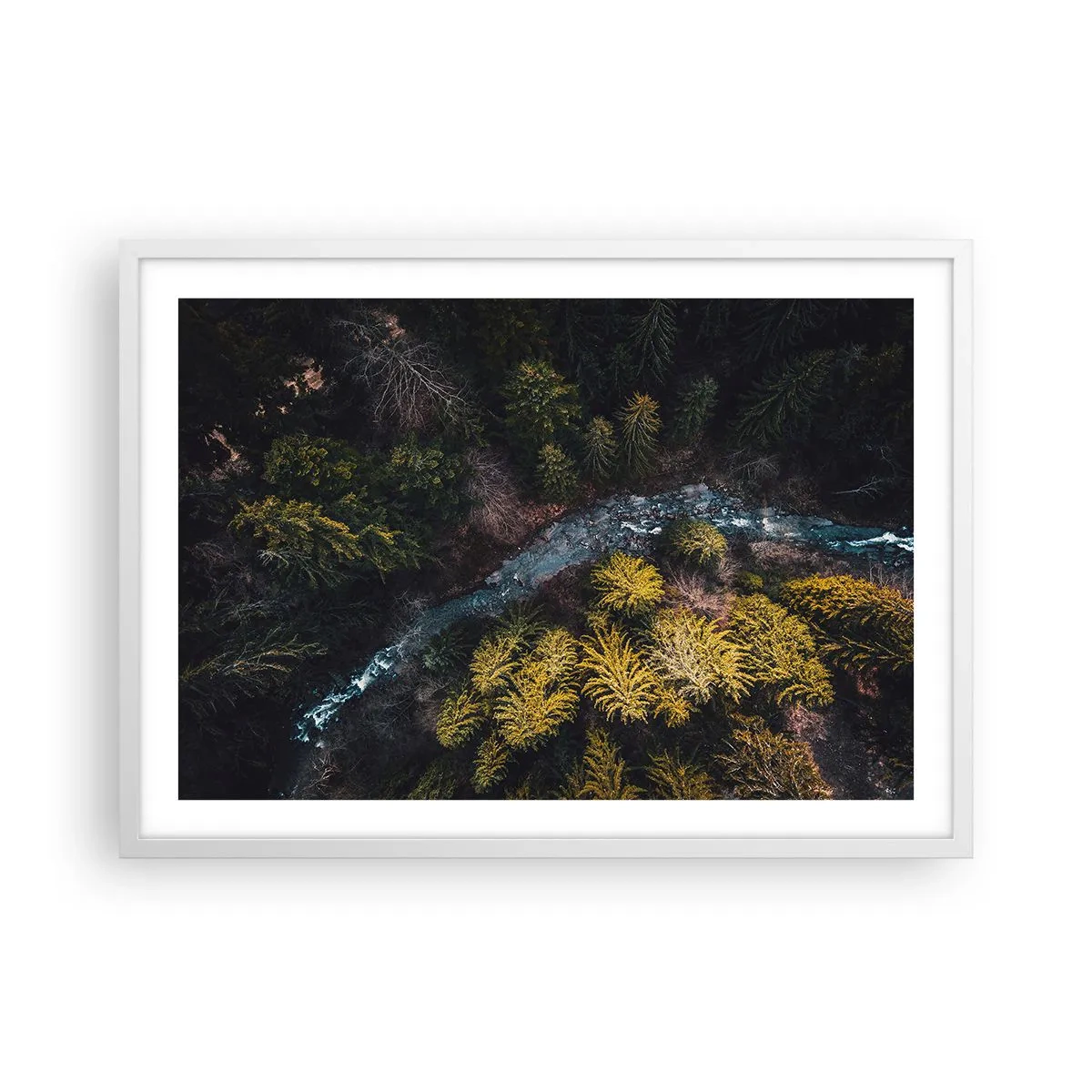 Plagát v bielom ráme - Rýchlo, stále rýchlejšie - 70x50 cm