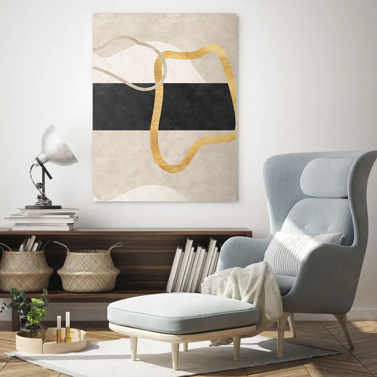 Obraz na skle - Tvary v slučke - 50x70 cm