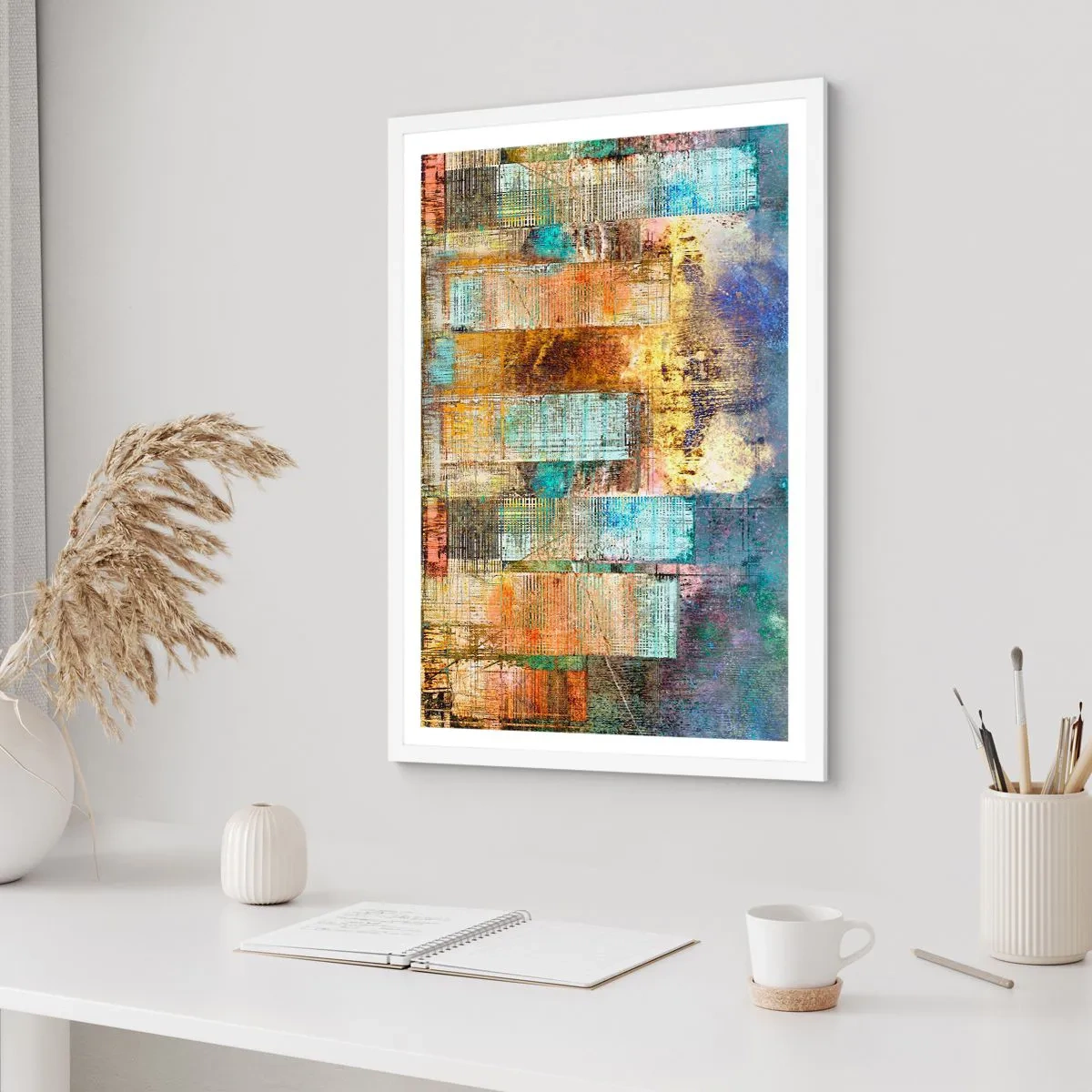 Plagát v bielom ráme - Slnečná metropola - 70x100 cm