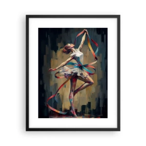 Plagát v čiernom ráme - Tanec so stuhou - 40x50 cm