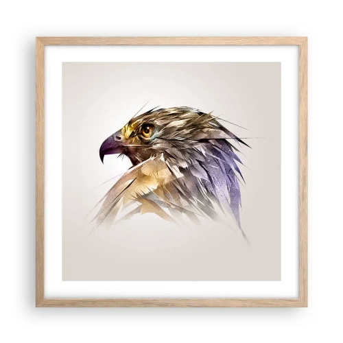 Plagát v ráme zo svetlého duba - Portrét bojovníka - 50x50 cm