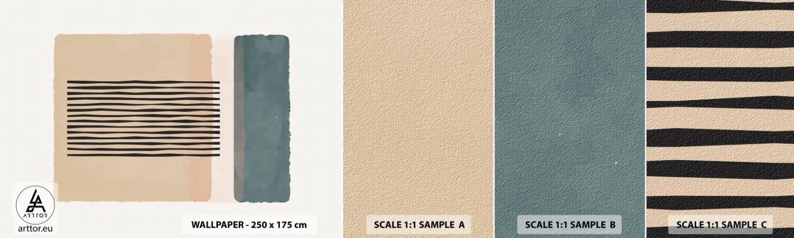 Vzorka Fototapeta Standard Eco - Všetko v poriadku - Abstrakcia, Grafika, Minimalizmus - 100x30 cm