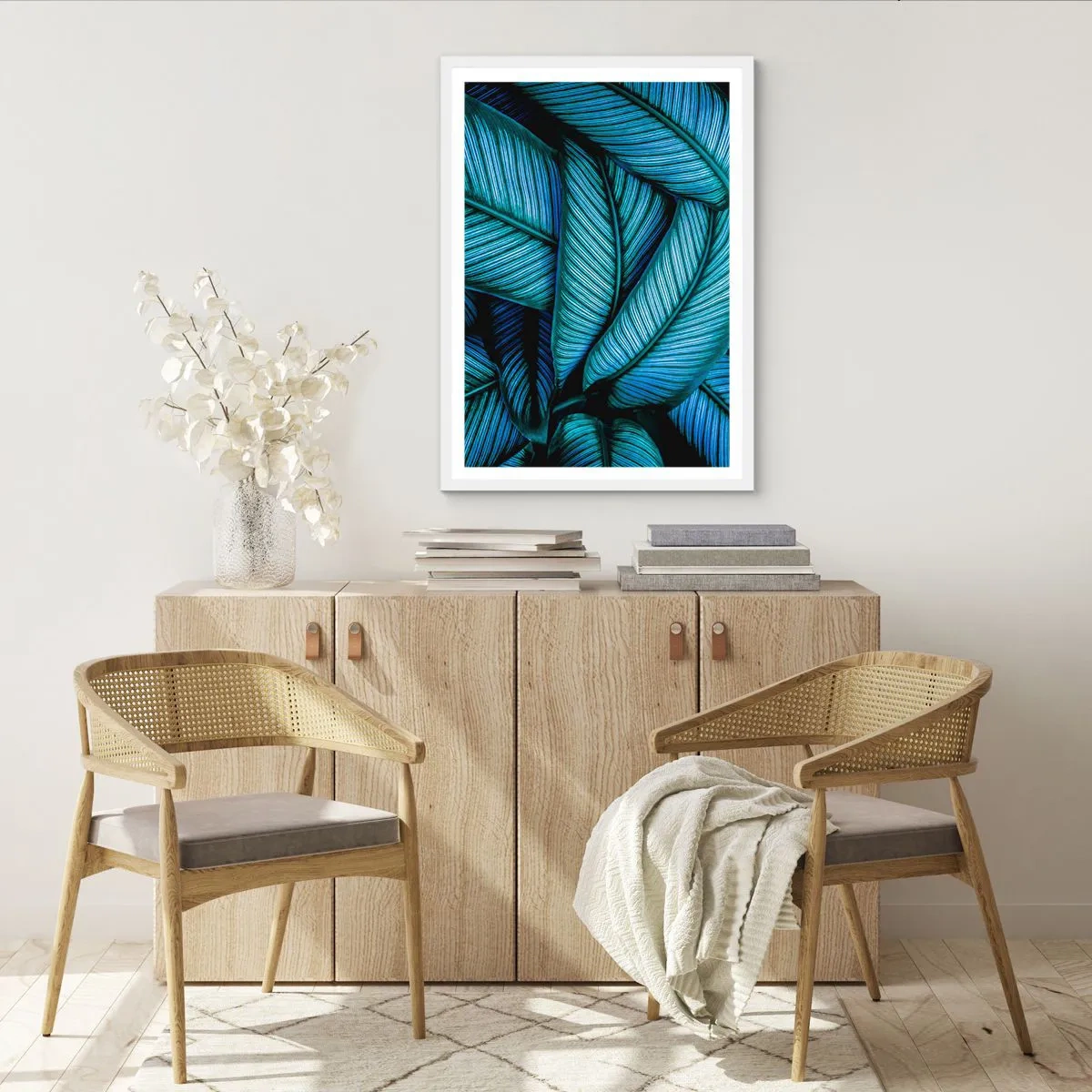 Plagát v bielom ráme - Čiary života - 70x100 cm