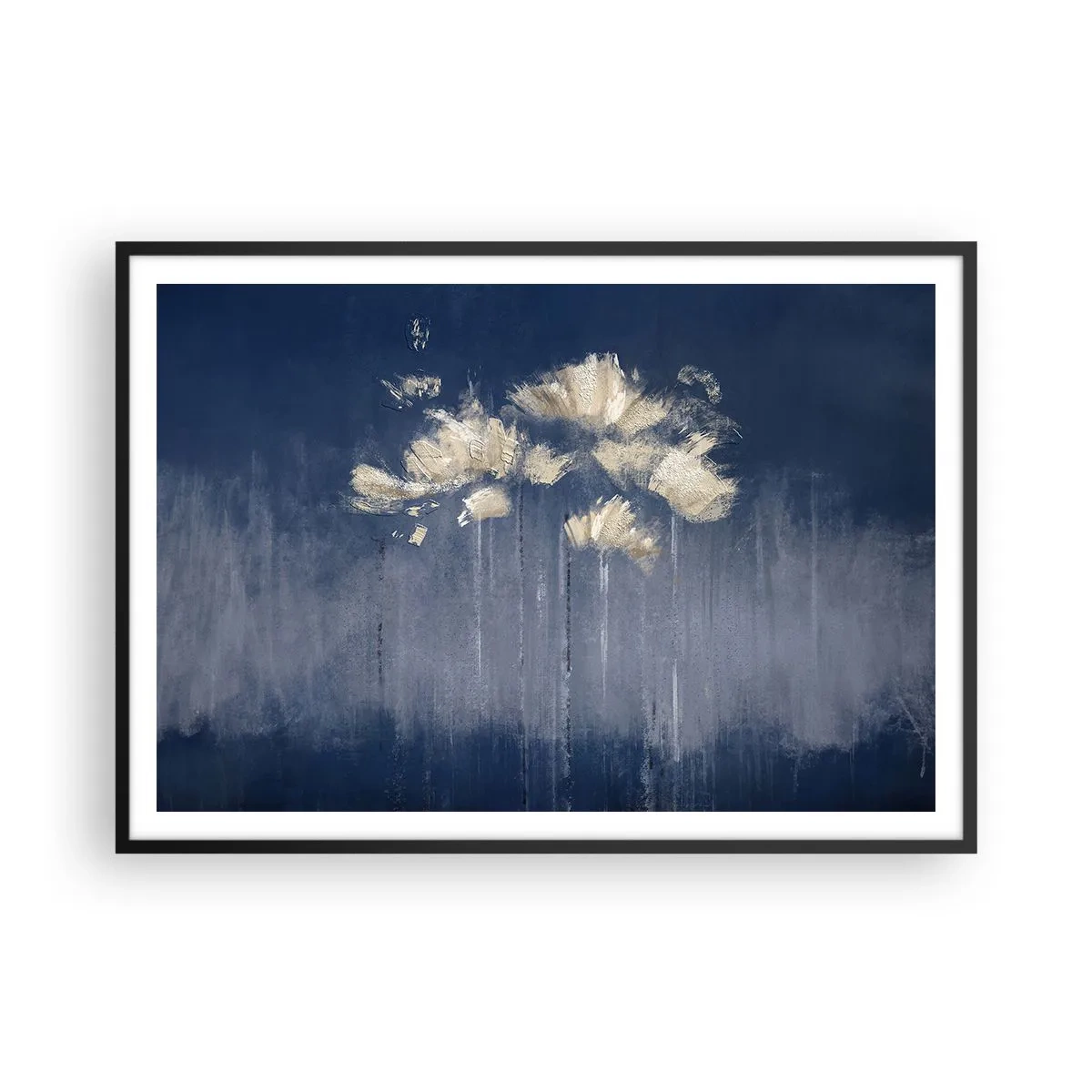 Plagát v čiernom ráme - Ako okvetné lístky vo vetre - 100x70 cm