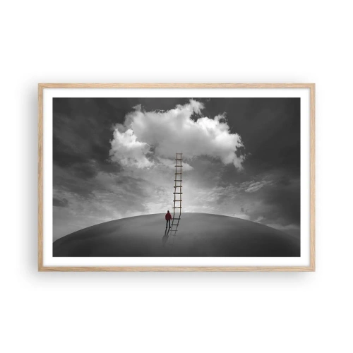 Plagát v ráme zo svetlého duba - Všetko je možné - 91x61 cm