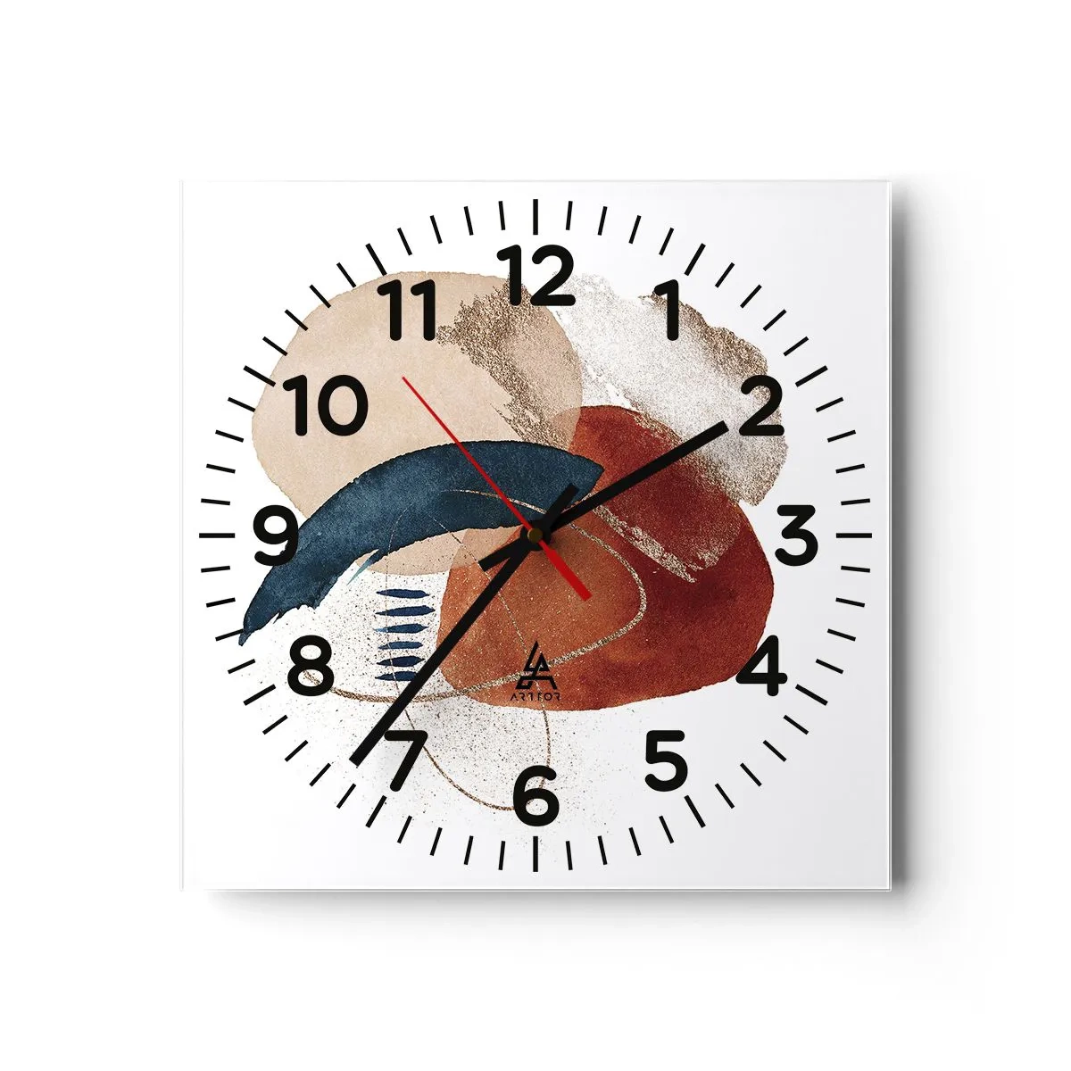 Nástenné hodiny - Oválna kompozícia - 40x40 cm