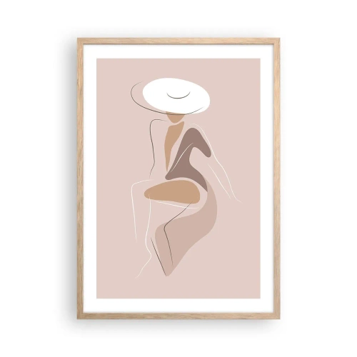 Plagát v ráme zo svetlého duba - Ako vyzerá pravá dáma? - 50x70 cm