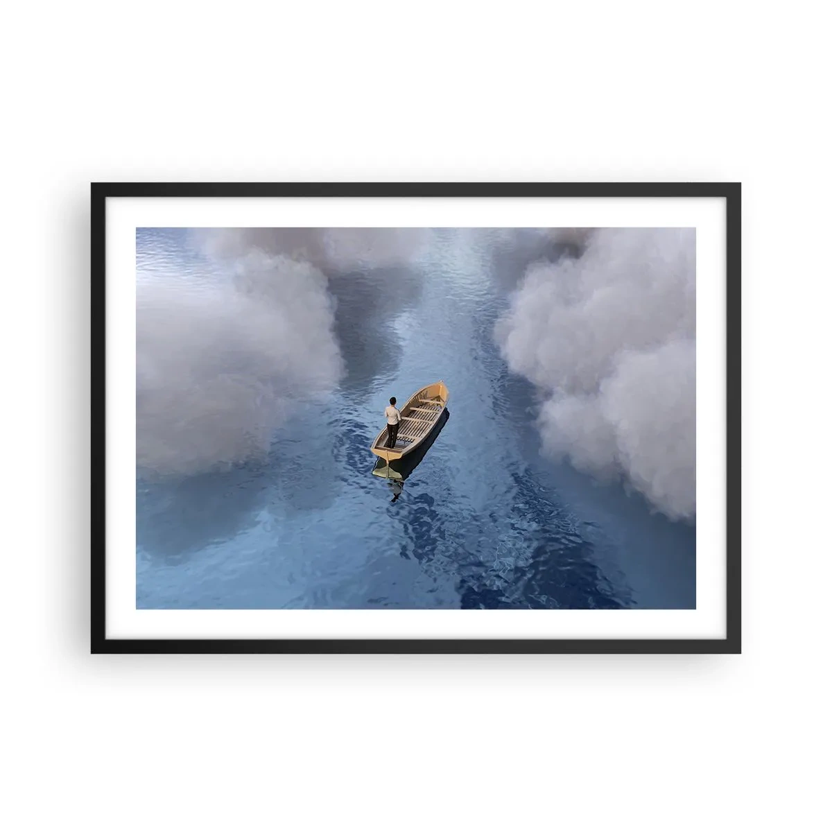 Plagát v čiernom ráme - Život – cesta – neistota - 70x50 cm