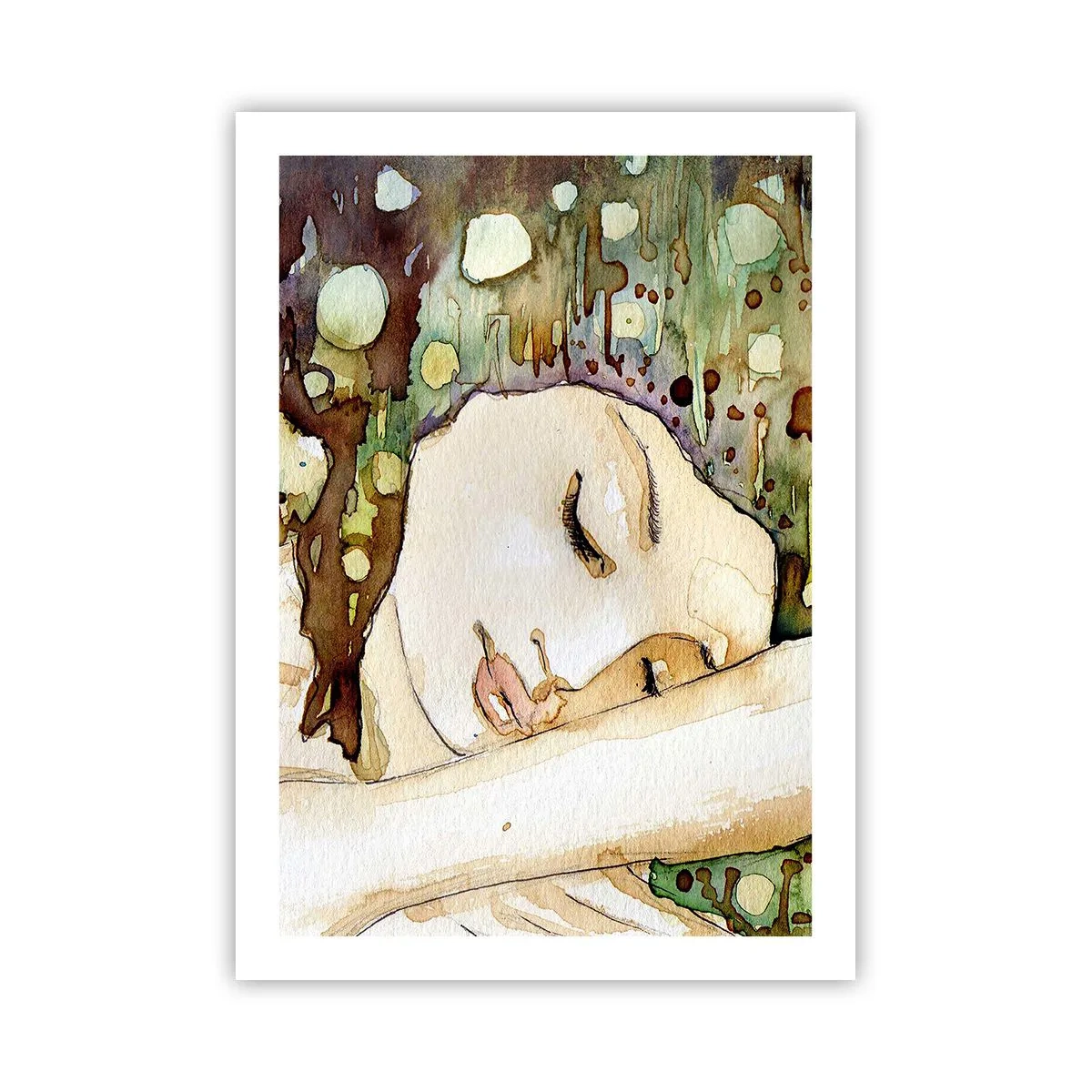 Plagát - Smaragdovo-fialový sen - 50x70 cm