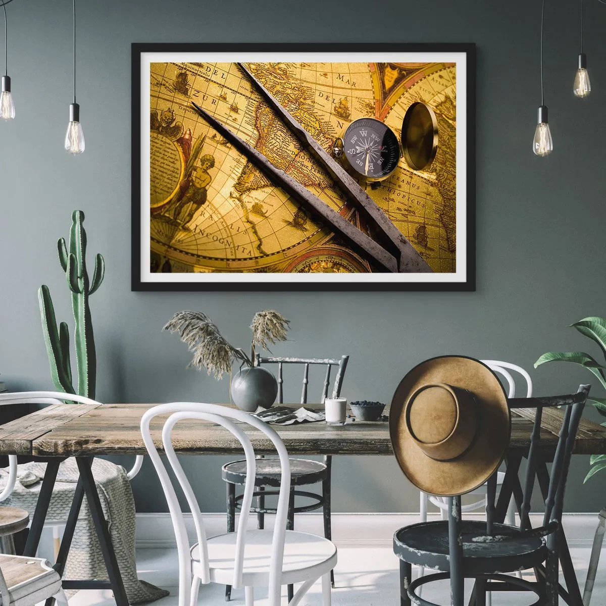 Plagát v čiernom ráme - Kde sú tie poklady? - 50x40 cm