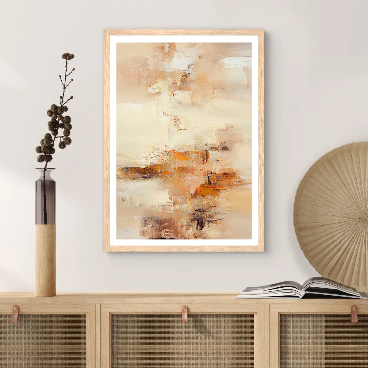 Plagát v ráme zo svetlého duba - Duša jantáru - 70x100 cm