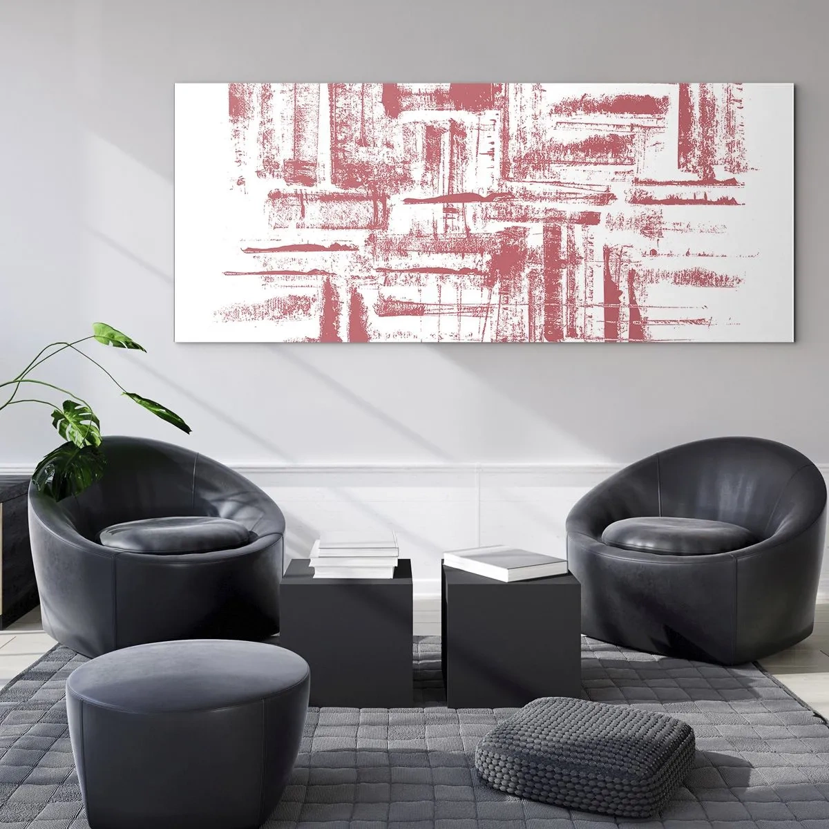 Obraz na skle - Červené mesto - 120x50 cm