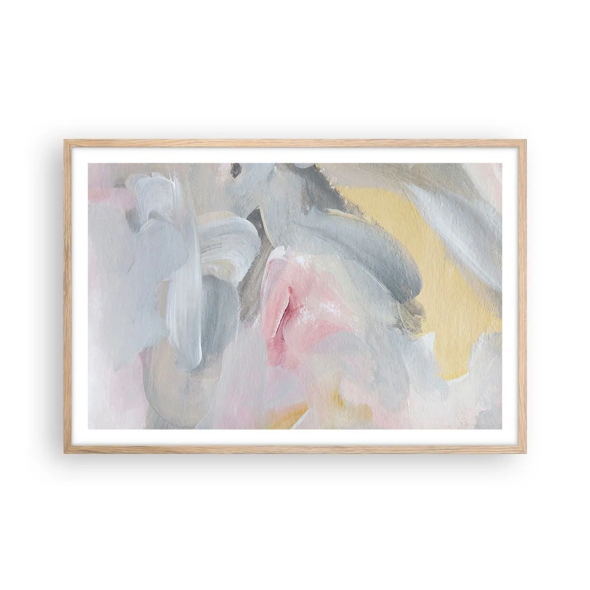 Plagát v ráme zo svetlého duba - V pastelovom svete - 91x61 cm