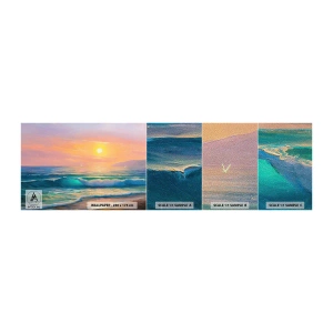 Vzorka fototapety Premium Sand - Tyrkysová pieseň vĺn - Abstrakcia, Krajina, More - 100x30 cm