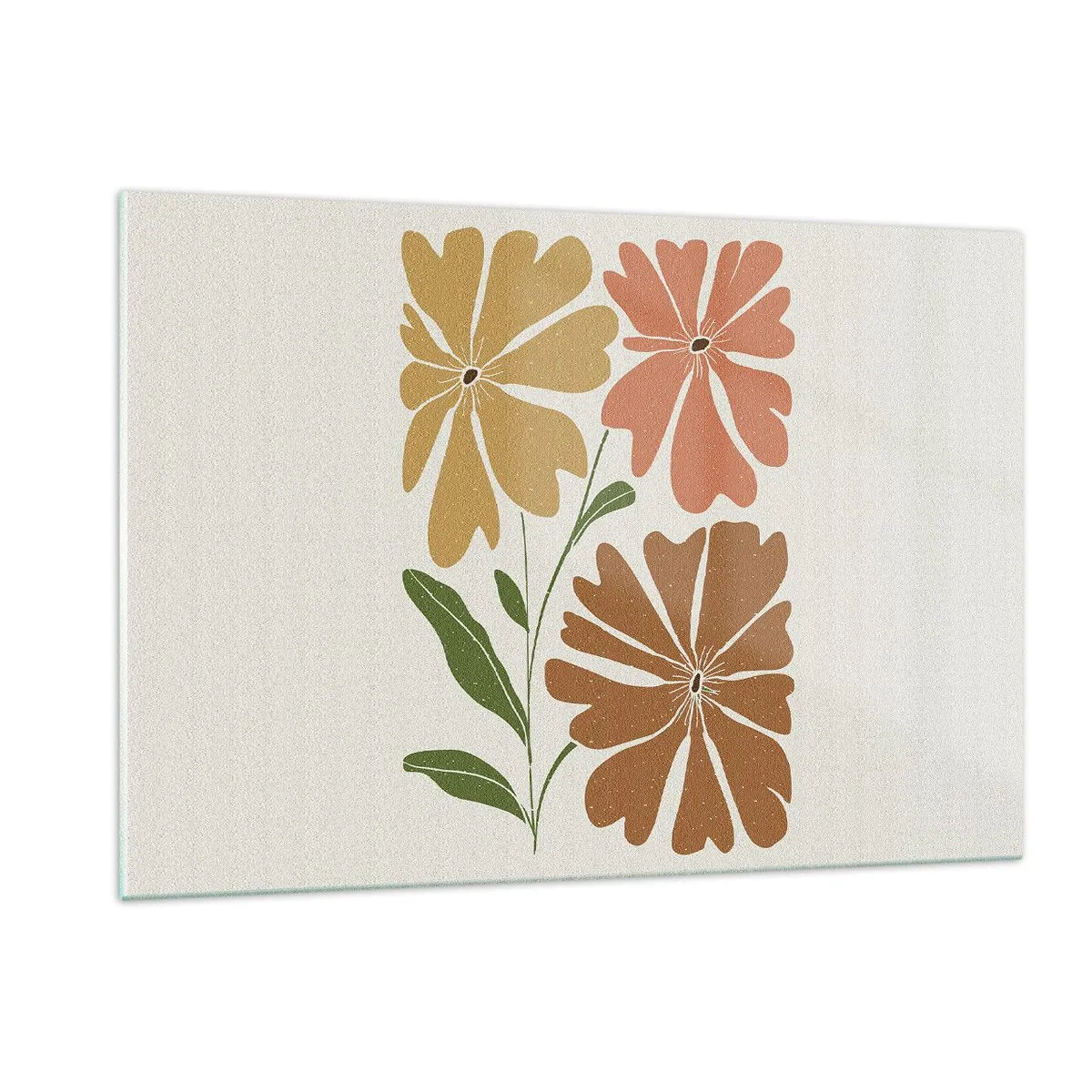 Obraz na skle - Príroda a geometria - 120x80 cm