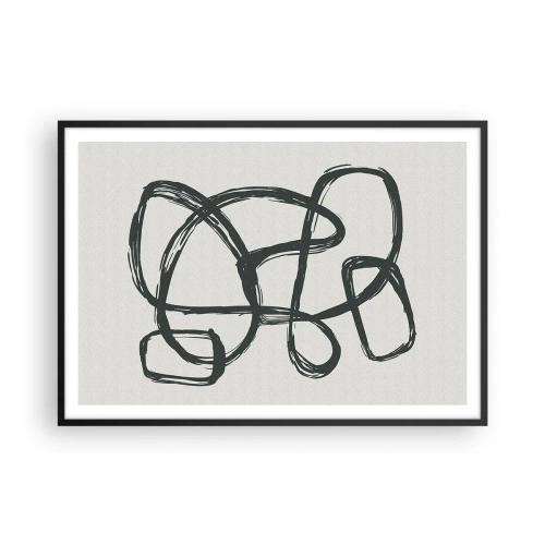 Plagát v čiernom ráme - Abstrakcie v slučke - 100x70 cm