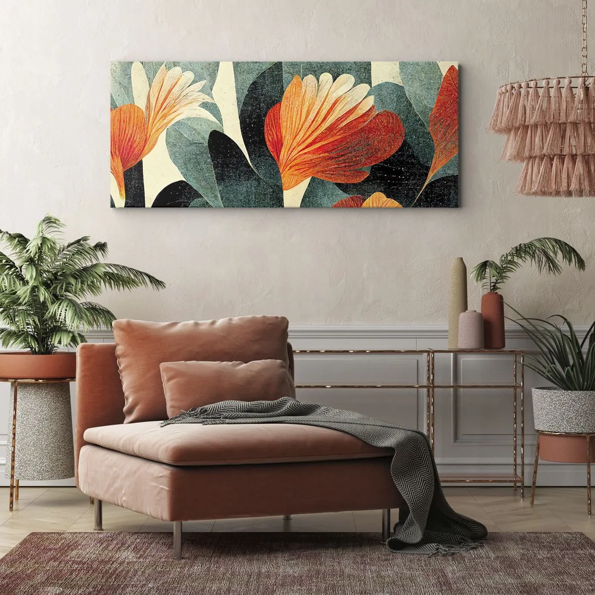 Obraz na plátne - Tropické horúco a chlad zelene - 100x40 cm