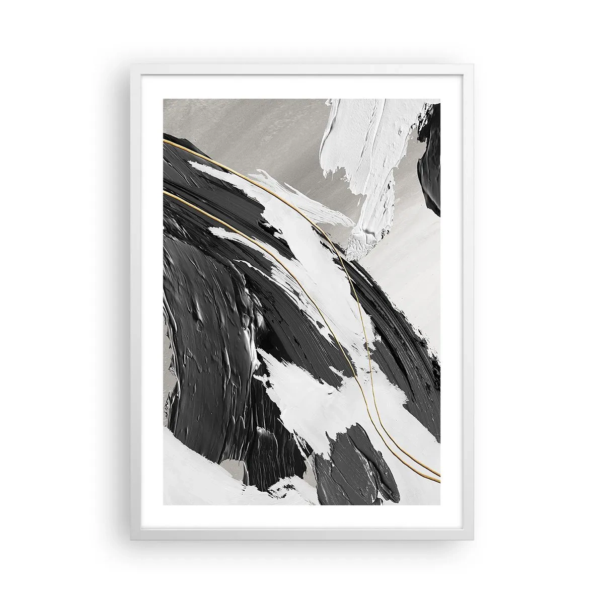 Plagát v bielom ráme - Veľkorysá abstrakcia - 50x70 cm