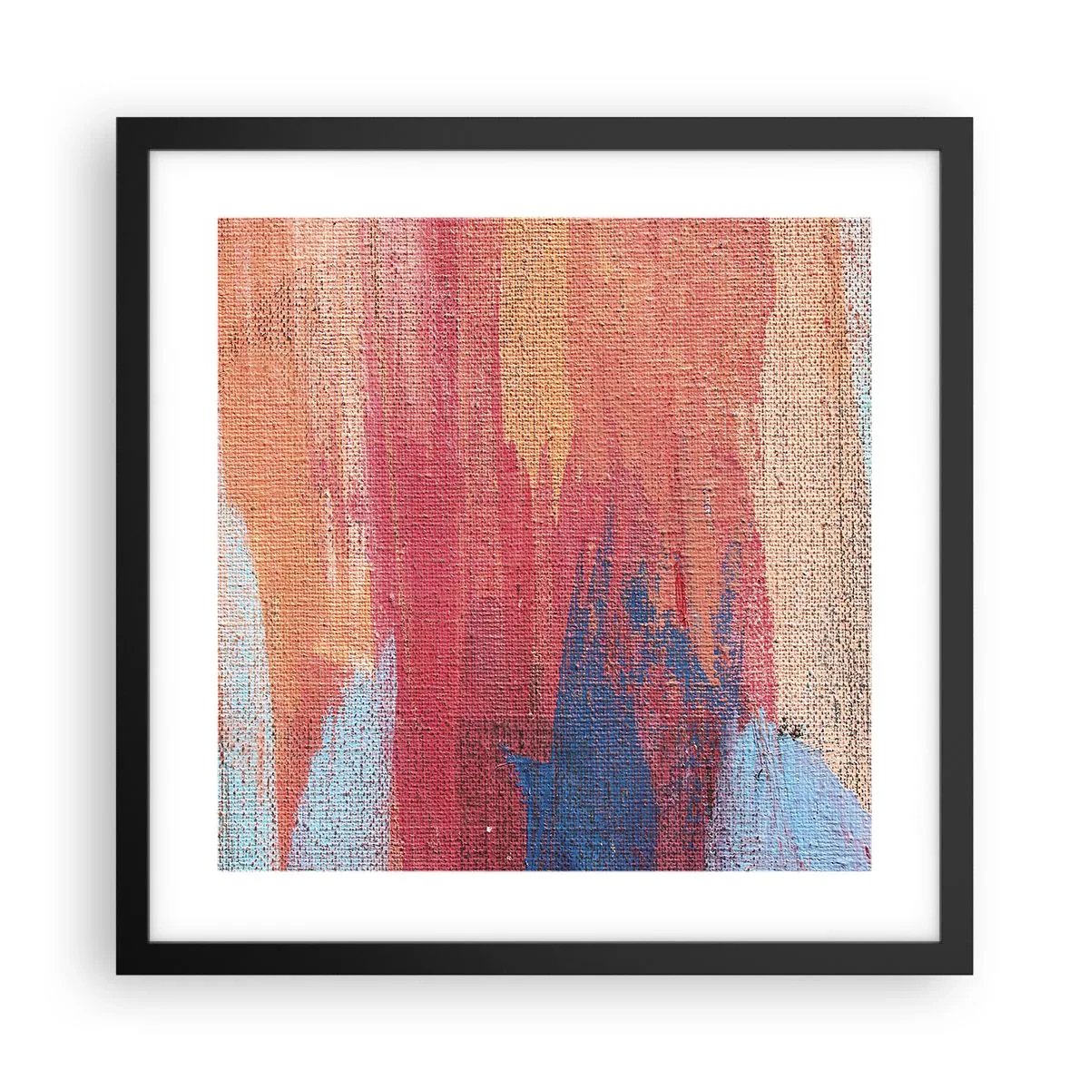 Plagát v čiernom ráme - Stekať dúhou - 40x40 cm