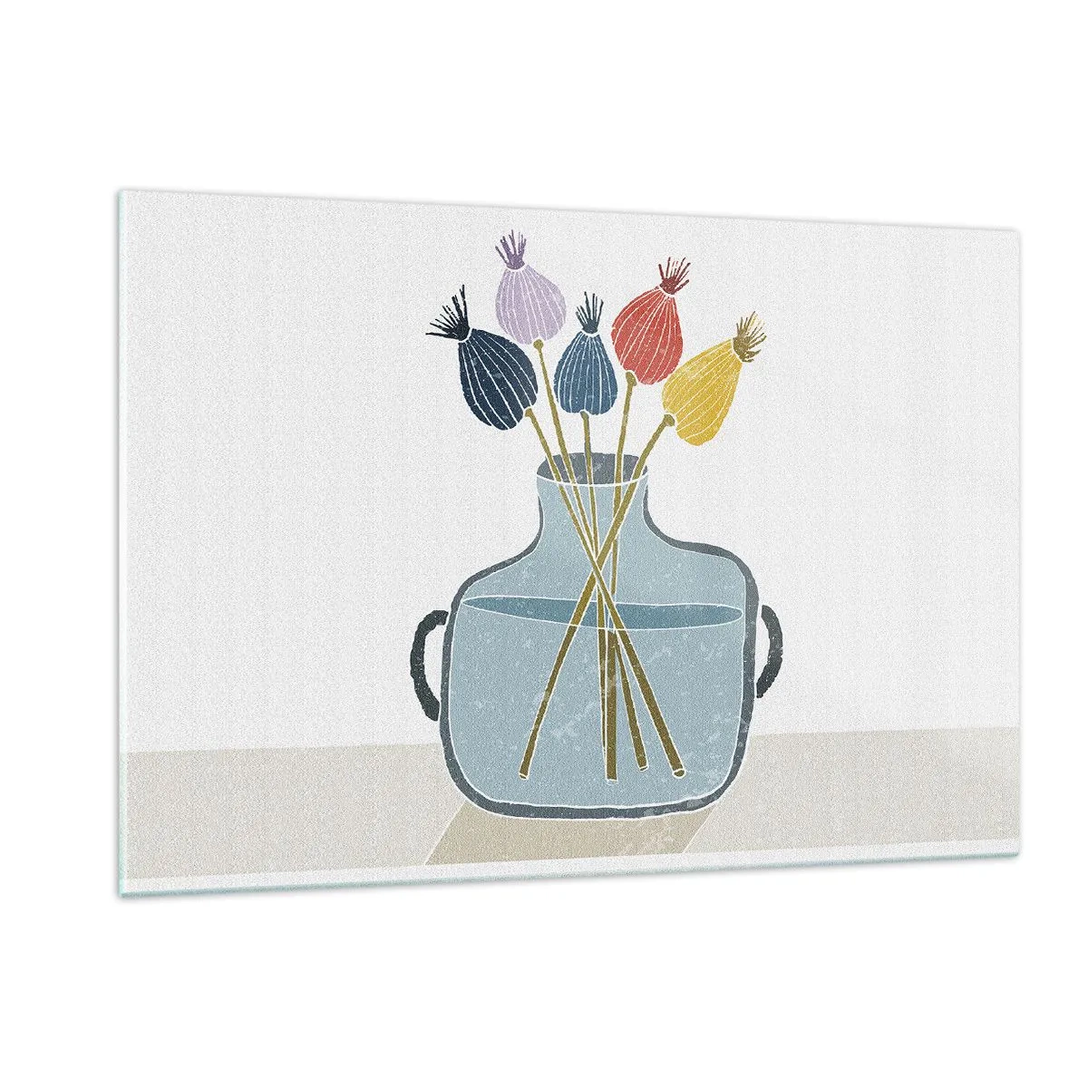 Obraz na skle - Makové kvety - 120x80 cm