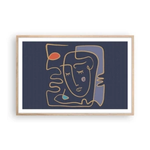 Plagát v ráme zo svetlého duba - V zádumčivosti - 91x61 cm