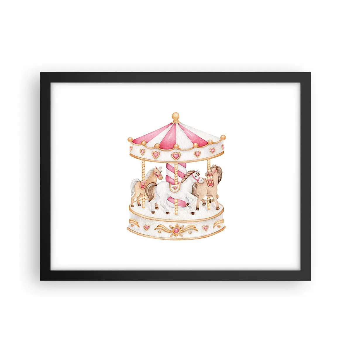 Plagát v čiernom ráme - Sladký svet detstva - 40x30 cm