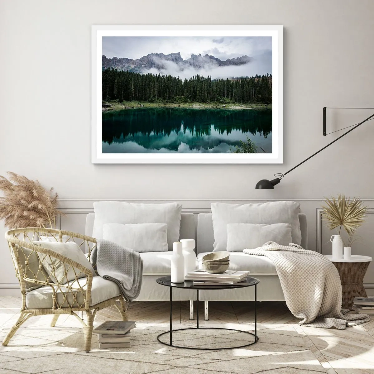 Plagát v bielom ráme - Ticho, ticho, neprebuďme spiacu vodu…. - 100x70 cm