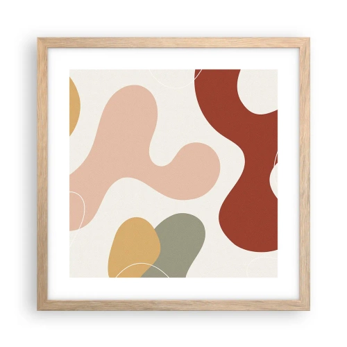 Plagát v ráme zo svetlého duba - Klikiháky - 40x40 cm