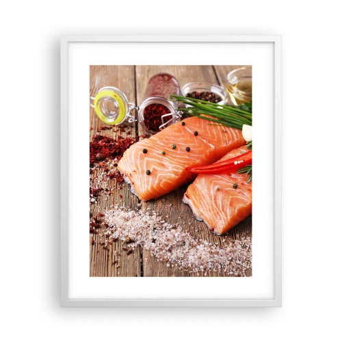 Plagát v bielom ráme - Nórske dobrodružstvo v kuchyni - 40x50 cm