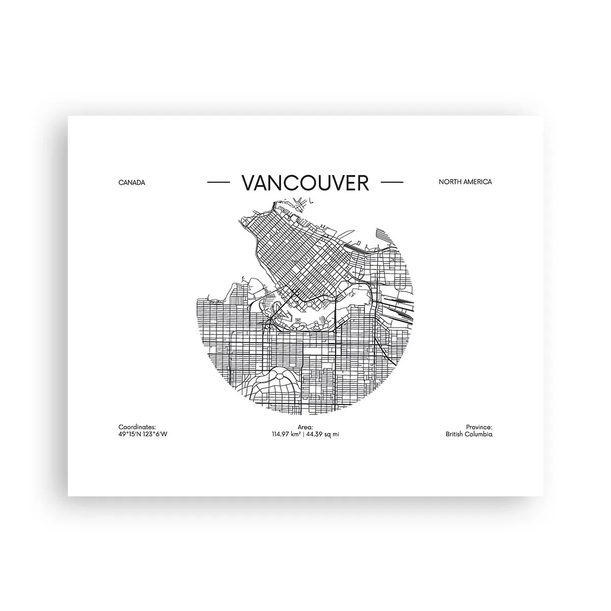 Plagát - Anatómia Vancouveru - 50x40 cm