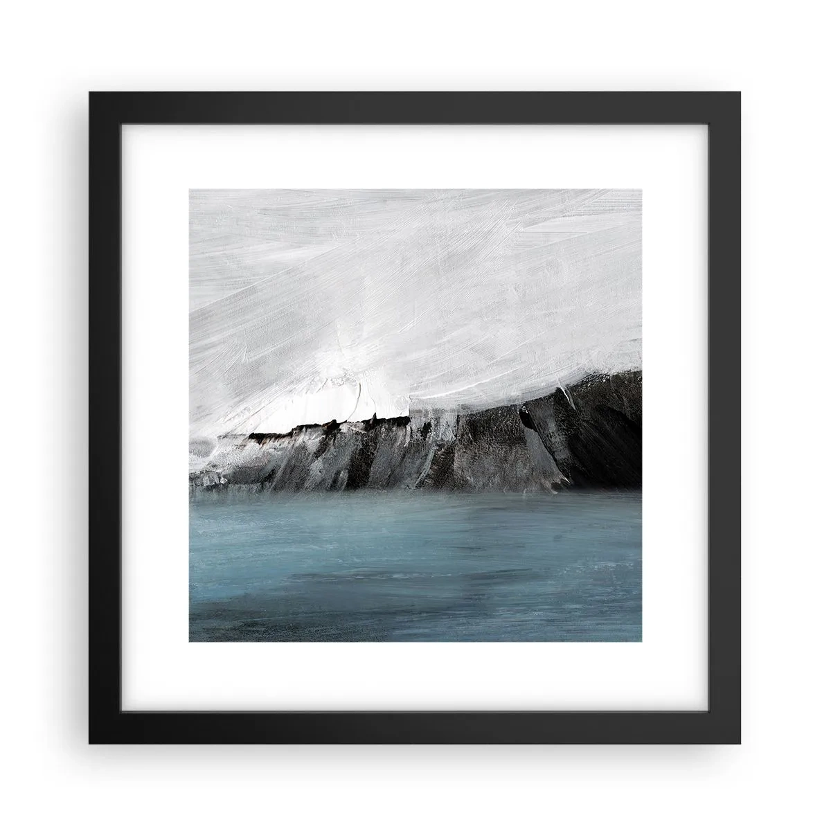 Plagát v čiernom ráme - Voda – zem: stret živlov - 30x30 cm