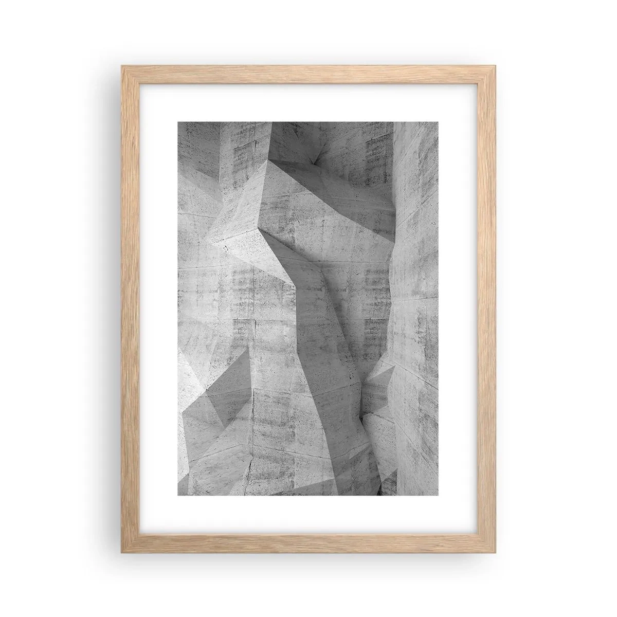 Plagát v ráme zo svetlého duba - Skutočná výzva - 30x40 cm