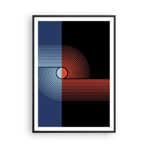 Plagát v čiernom ráme - V geometrickom objatí - 70x100 cm