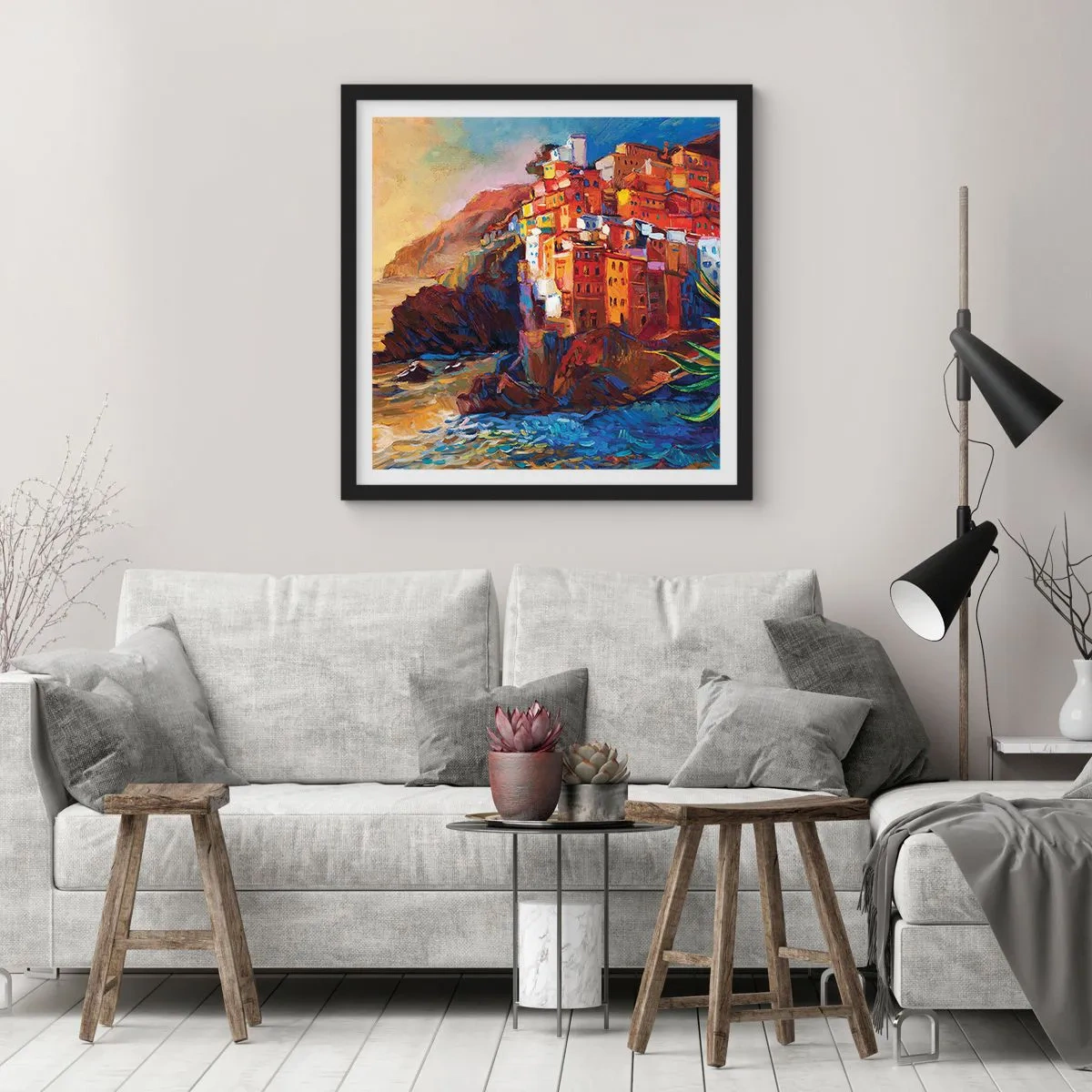 Plagát v čiernom ráme - Taliansky nádych - 30x30 cm