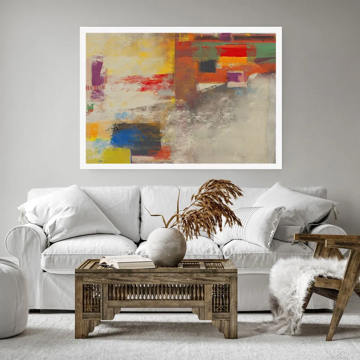 Plagát - Geometria farieb - 70x50 cm