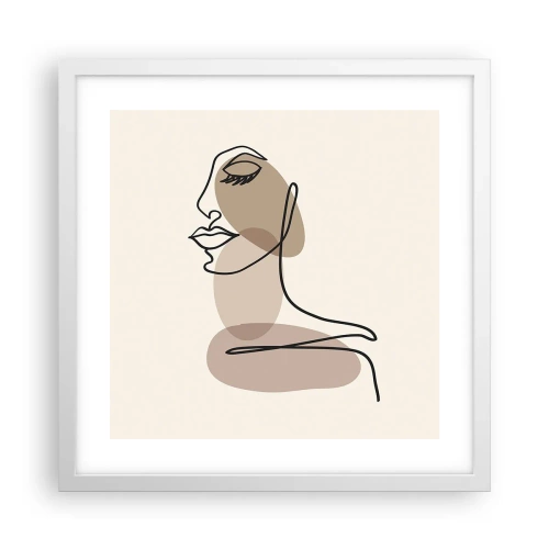 Plagát v bielom ráme - Pri počúvaní samého seba - 40x40 cm