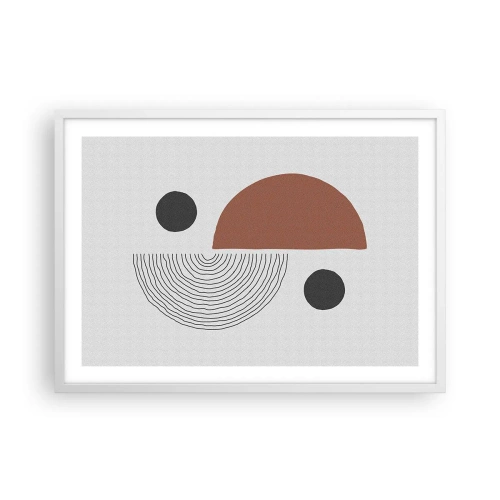 Plagát v bielom ráme - Dokonalosť kruhu - 70x50 cm