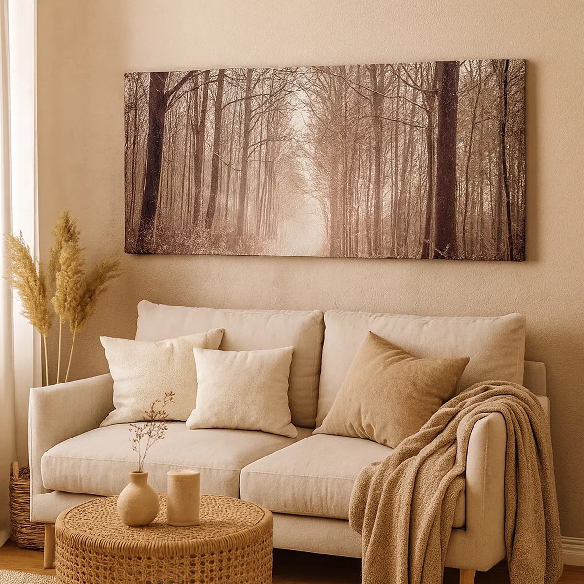 Obraz na plátne - Lesná katedrála - 30x30 cm