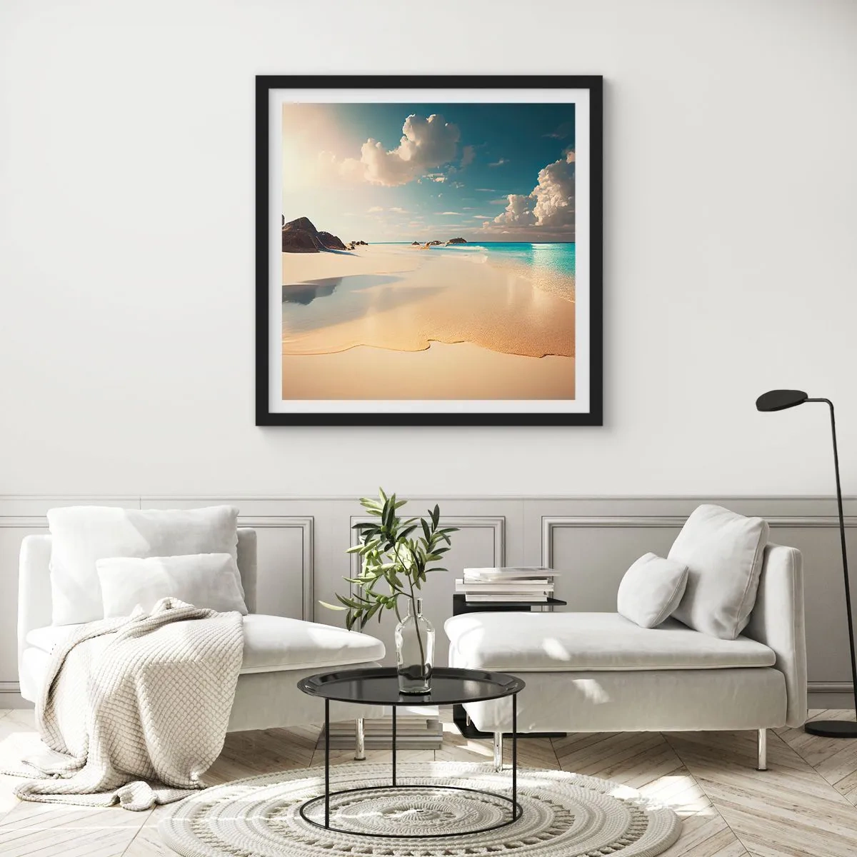 Plagát v čiernom ráme - Vysnený deň - 40x40 cm