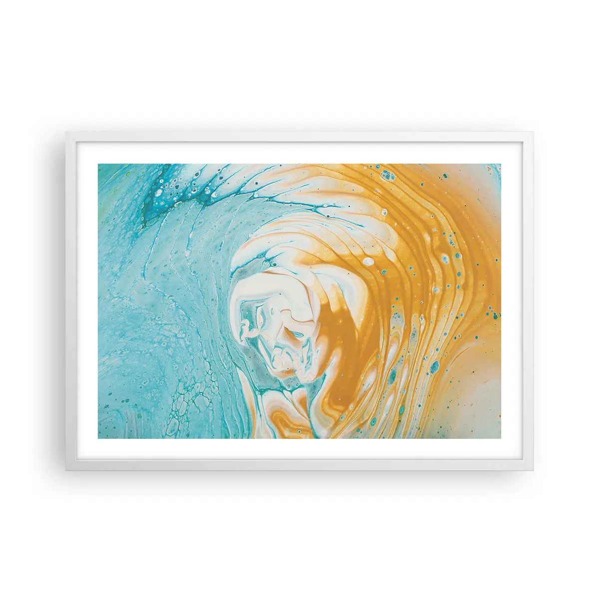 Plagát v bielom ráme - Pastelový vír - 70x50 cm