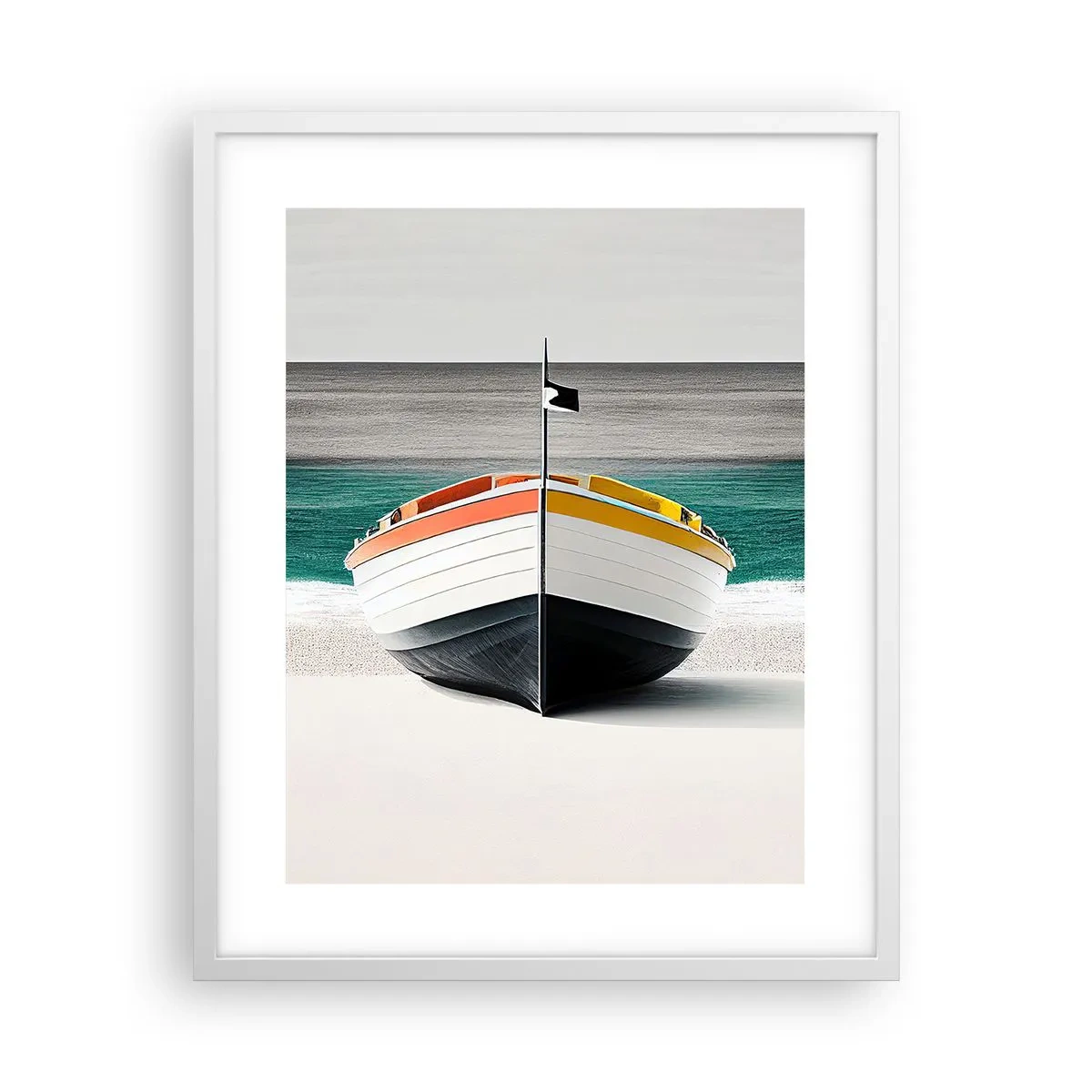 Plagát v bielom ráme - Na správnom mieste - 40x50 cm
