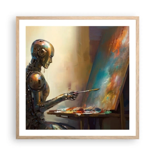 Plagát v ráme zo svetlého duba - Umenie budúcnosti - 60x60 cm