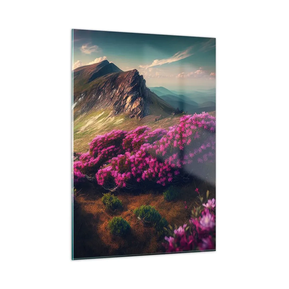 Obraz na skle - Leto na horách - 50x70 cm