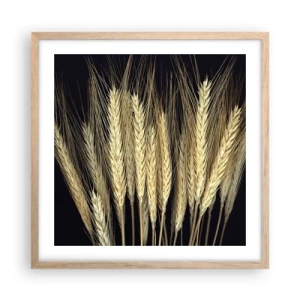 Plagát v ráme zo svetlého duba - Rustikálna mágia - 50x50 cm