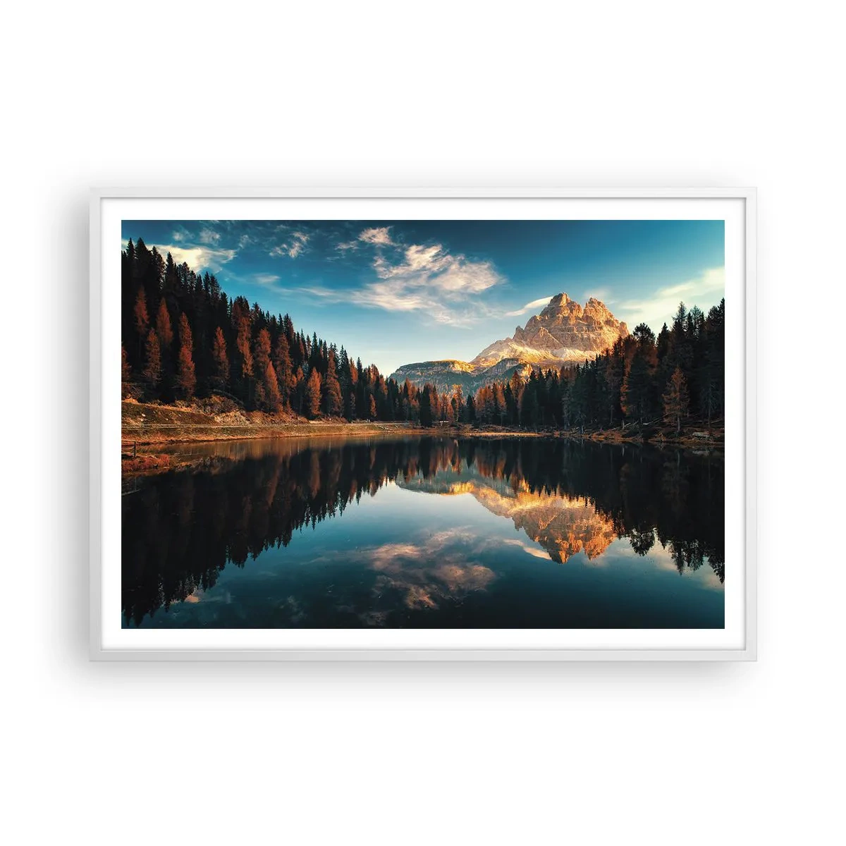 Plagát v bielom ráme - Dvojitá krajina - 100x70 cm