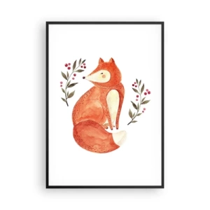 Plagát v čiernom ráme - Malý hrdzavec - 70x100 cm