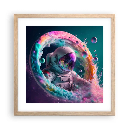 Plagát v ráme zo svetlého duba - Hviezdna brána - 40x40 cm